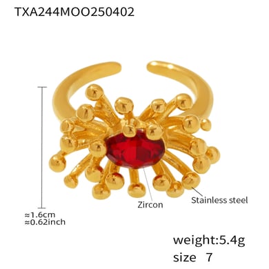 1 Piece Retro Flower Stainless Steel Gold Color Women's Earring Sets h5 