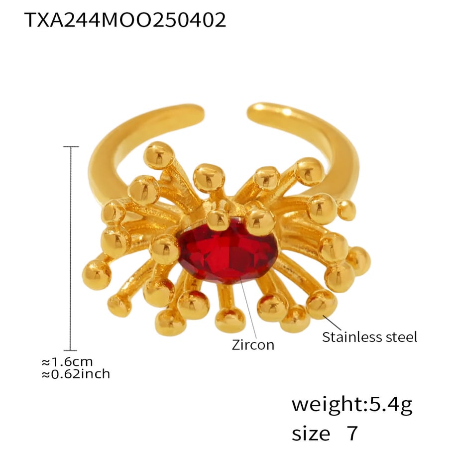 1 Piece Retro Flower Stainless Steel Gold Color Women's Earring Sets 