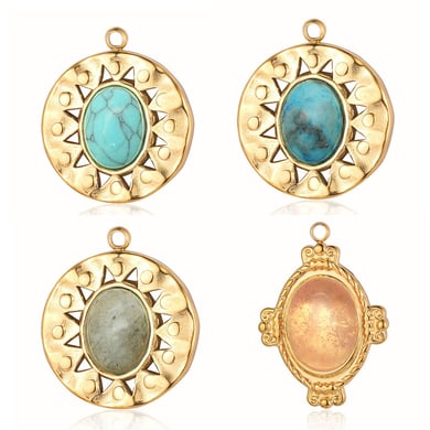 1 Piece Retro Annular Natural Stones Women's Pendants h5 Picture4