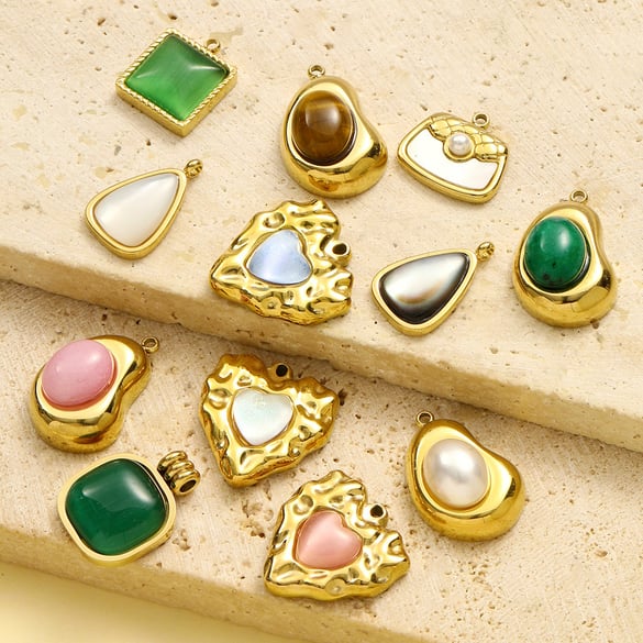 1 Piece Retro Droplet Natural Stones Women's Pendants 2
