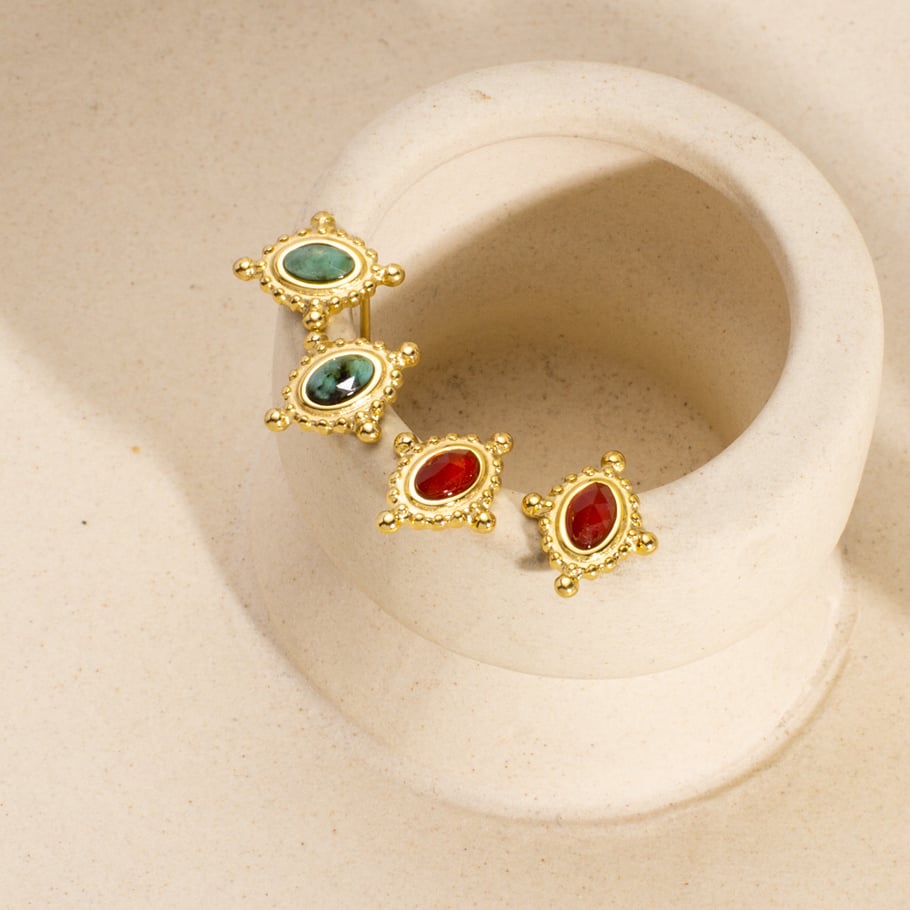 1 Pair Simple  Elegant Irregular Shape Stainless Steel Women's Stud Earrings Picture3