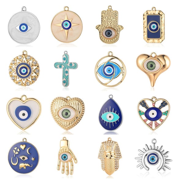 1 pieza de colgante clásico de ojo de diablo de acero inoxidable para mujer