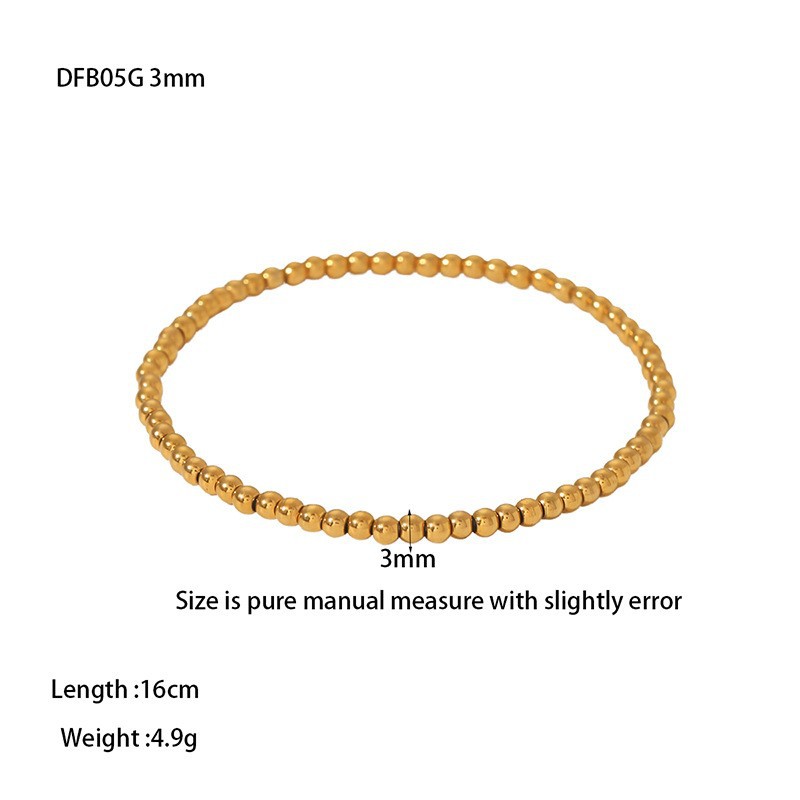 1 Piece  Sweet Flower Ceramics  Gold Color  Women's Beaded Bracelets 