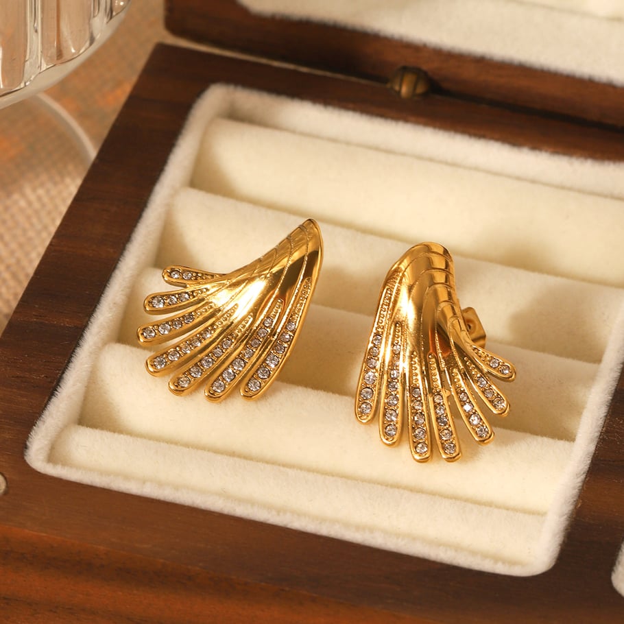 1 Pair Elegant Light Luxury Stainless Steel Women's Ear Studs h5Picture4