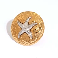 Gold and silver color/One size/1件戒指 