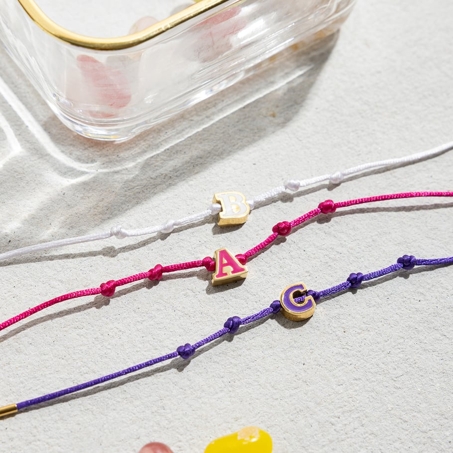 Bracelet à breloques pour femme en acier inoxydable couleur or avec lettre quotidienne, 1 pièce Image6