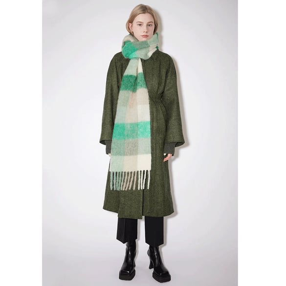 1 Stück klassischer karierter Polyester-Winterschal für Damen