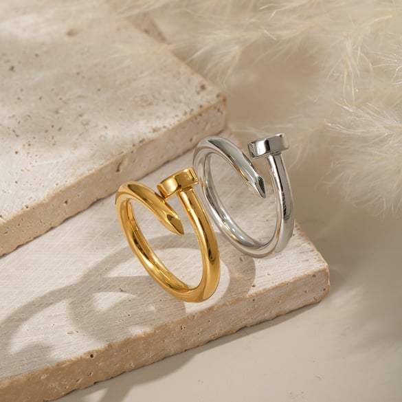 1 Piece Stainless Steel Gold Color Cuff Bracelet