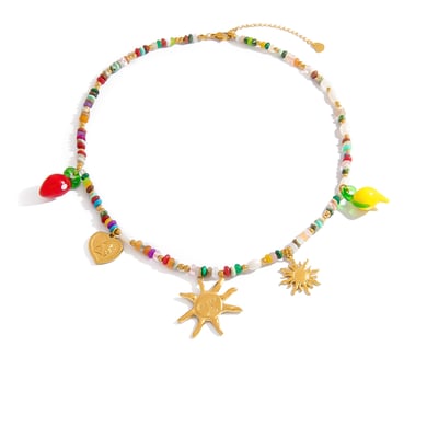 1 stuk natuurstenen kralenketting h5 