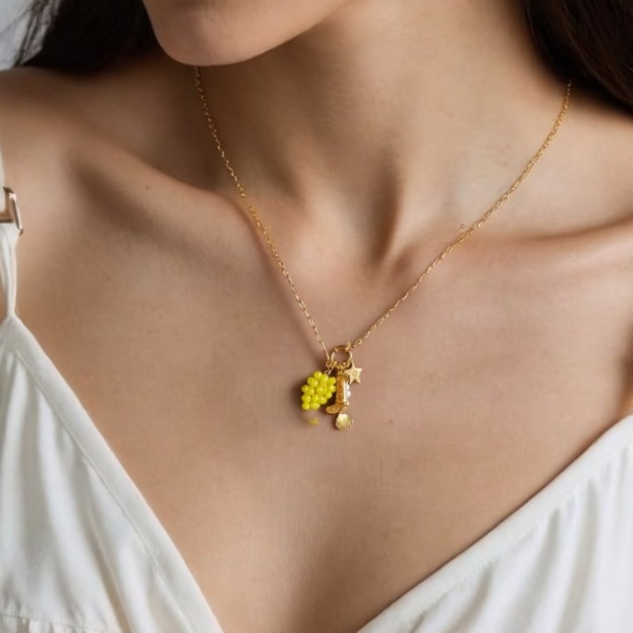 1 Piece Sweet Fruit Stainless Steel Women's Pendant Necklaces Picture5