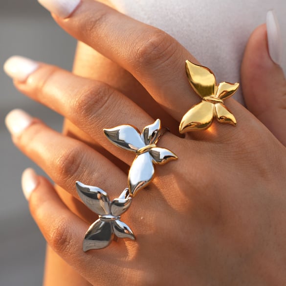 1 Piece Simple Series Casual Animal Stainless Steel  Statement Rings 2