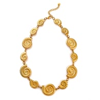 Gold full conch necklace 