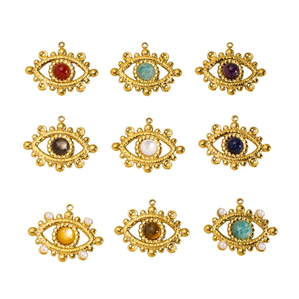 1 Piece Eyes Shape DIY Stainless Steel Pendants 2
