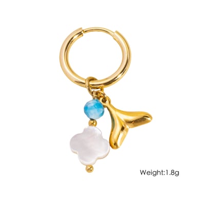 Classic Ocean Series Cute Dolphin Stainless Steel DIY Pendant h5 