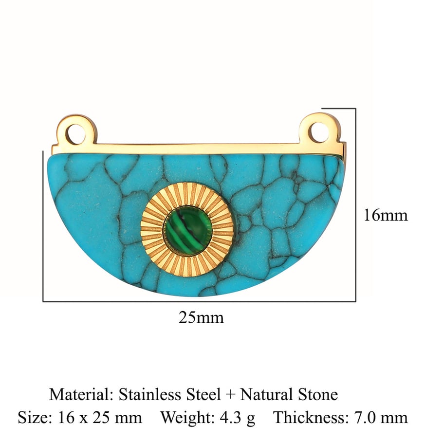 1 Piece Retro Annular Natural Stones Women's Pendants Picture2