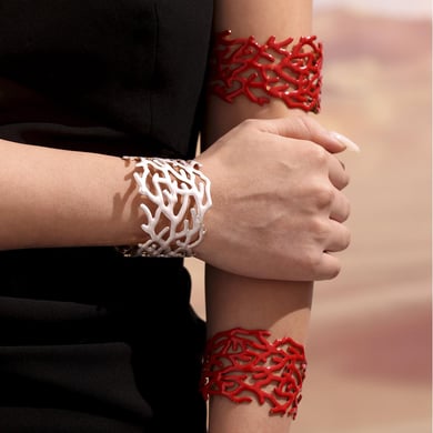 1 Piece Classic Coral Stainless Steel Gold Color Women's Bangles h5 Picture4
