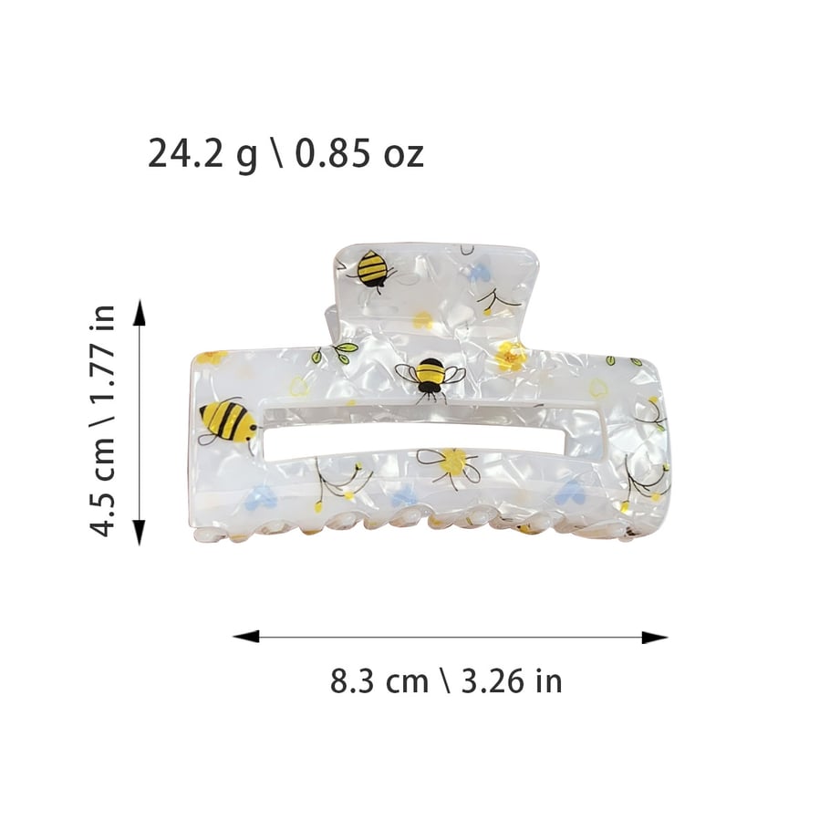 1 Piece Sweet Bee Acrylic Women's Hair Claws Picture4