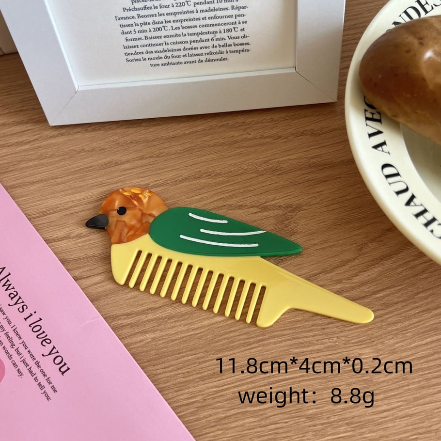 1 Piece Animals Cellulose Acetate Sheet Women's Combs Picture2