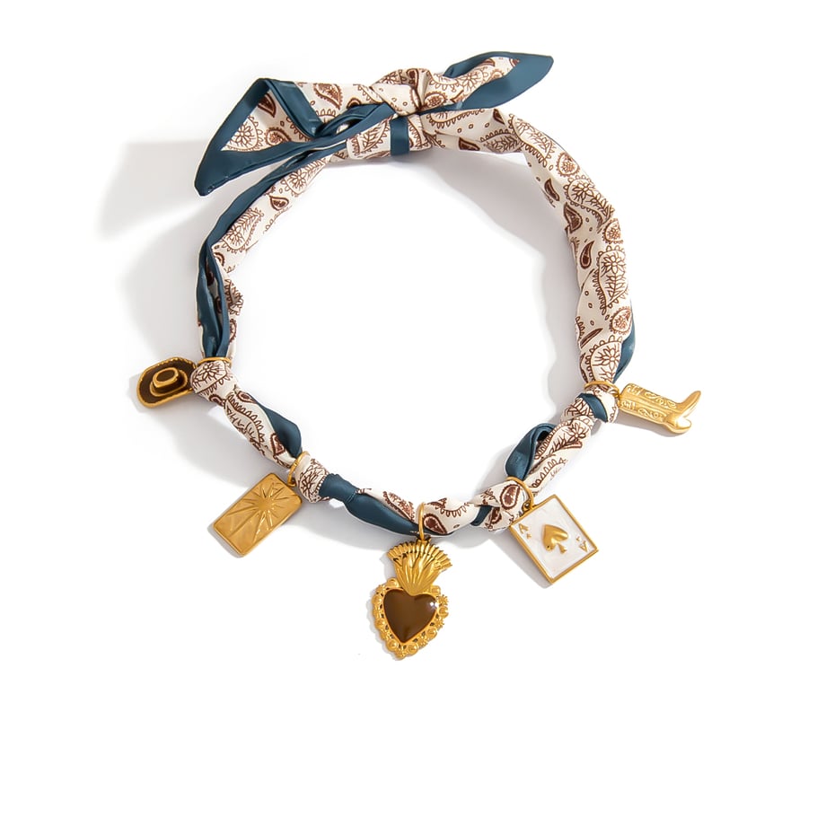 1 stuk stoffen hanger ketting 