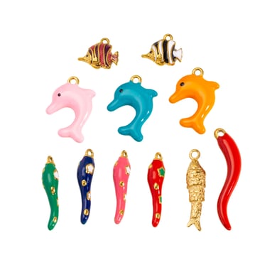Classic Ocean Series Cute Dolphin Stainless Steel DIY Pendant h5 Picture5
