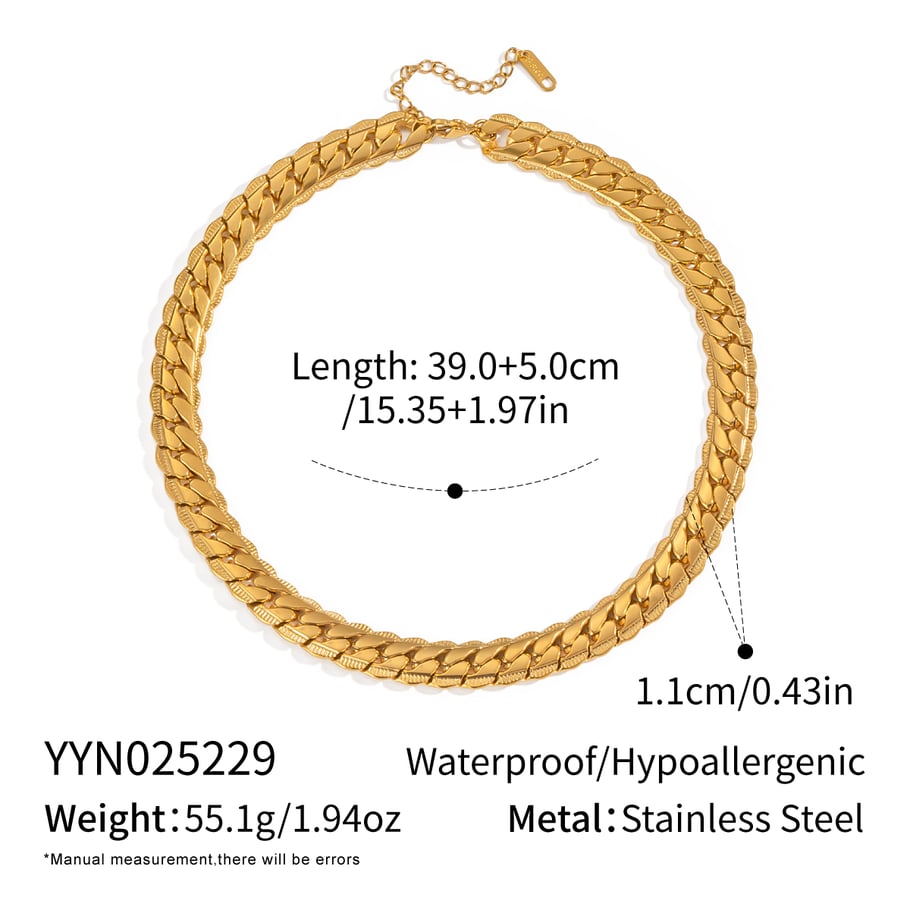 Set di gioielli da donna in acciaio inossidabile color oro, forma irregolare semplice, 1 pezzo 