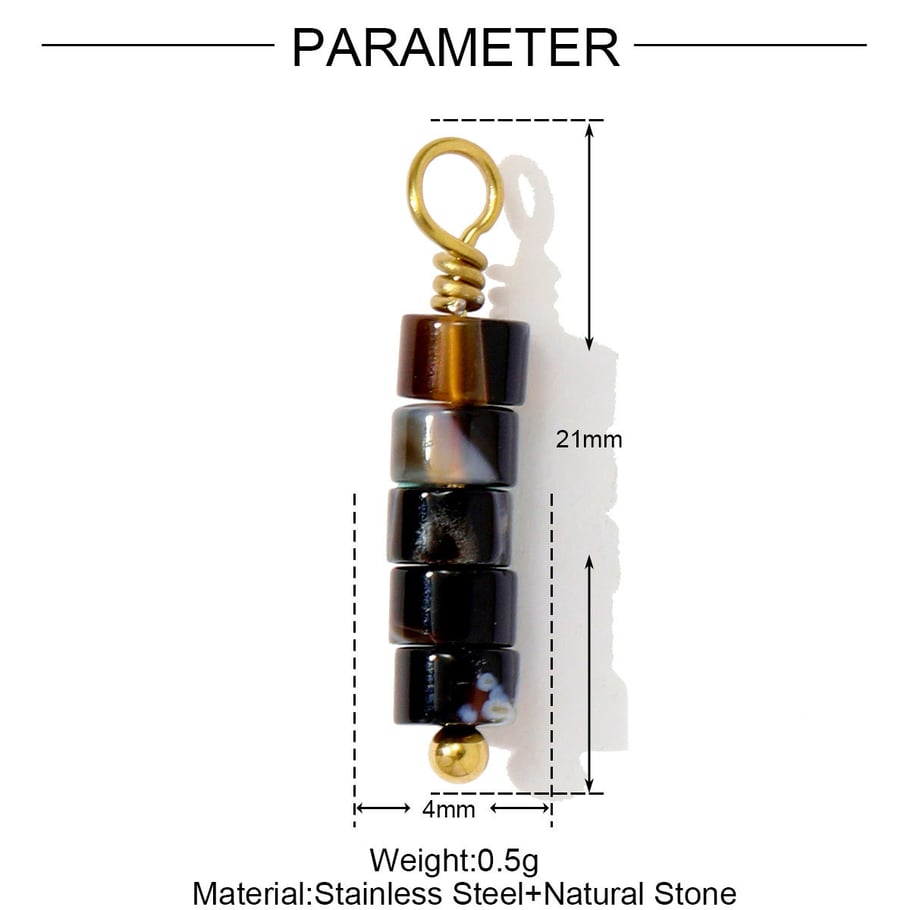 1 Piece Natural Stones Beads Women's Pendants 