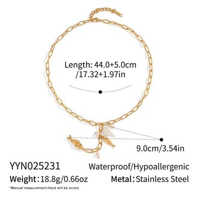 1 pezzo di collana con ciondolo in acciaio inossidabile a forma di tartaruga naturale di lusso da donna h5 
