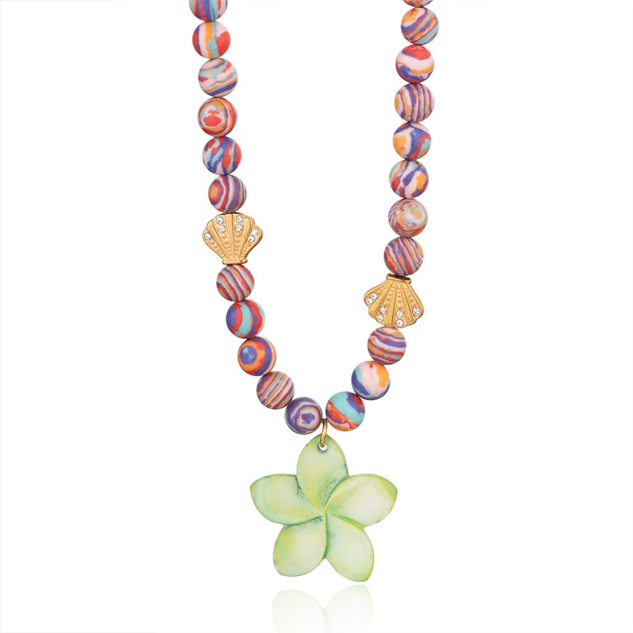 1 Piece Romantic Series Flower Natural Stones Women's Beaded Necklaces 