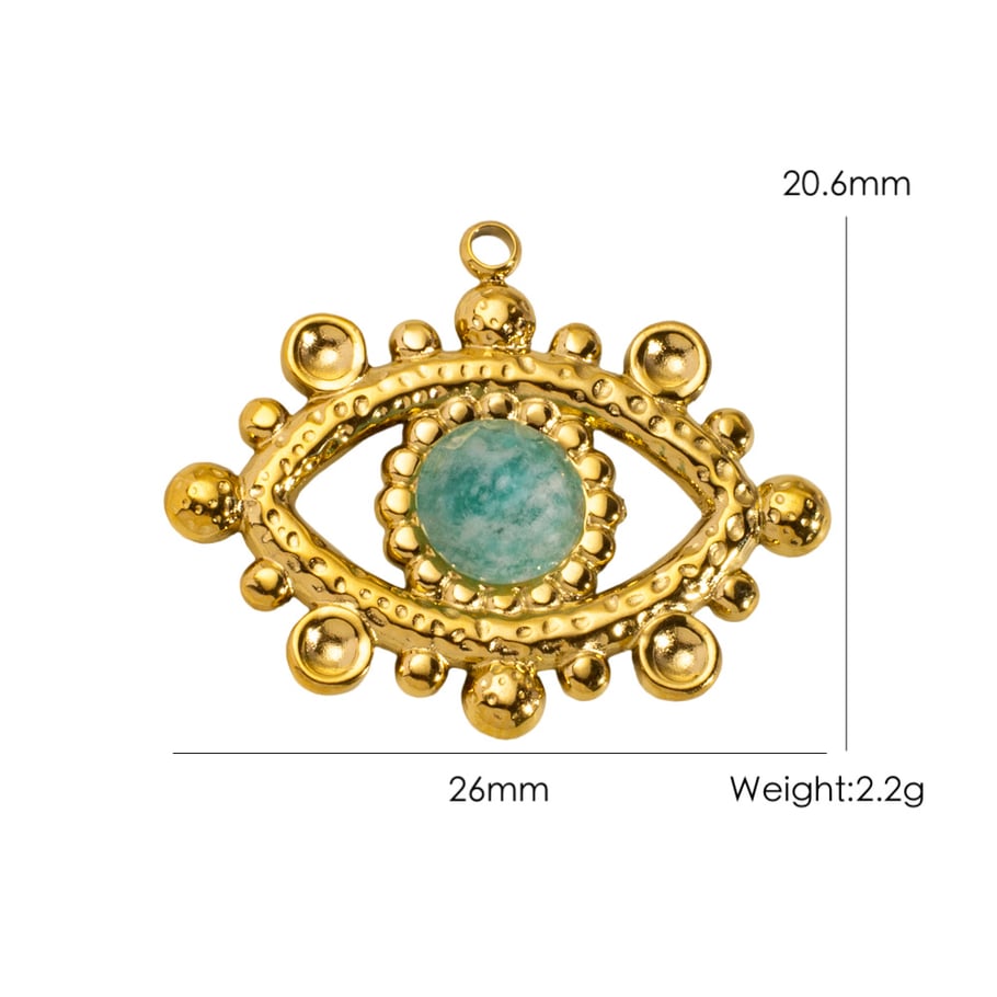 1 Piece Eyes Shape DIY Stainless Steel Pendants 
