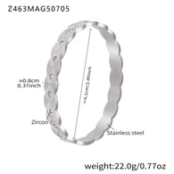 Z463-Steel zircon bracelet Picture12