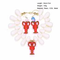 Ketting + oorbellen set 