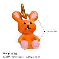 PJ641OEG Orange Oil Drop Pendant Picture2