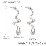 F453-Orecchini in acciaio Immagine2