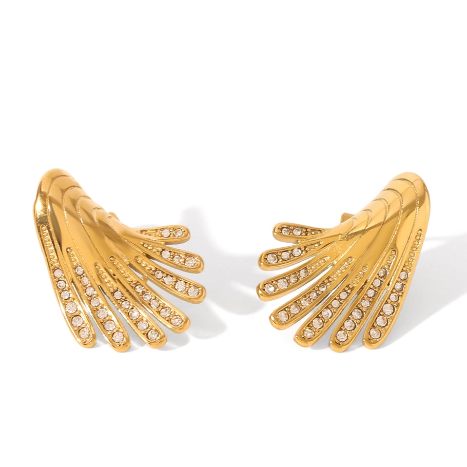 1 Pair Elegant Light Luxury Stainless Steel Women's Ear Studs