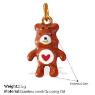 PJ628RBG Red Brown Oil Drop Pendant Picture8