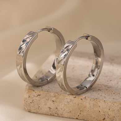 1 Pair Simple Circle Stainless Steel Gold Color Hoop Earrings h5 Picture4