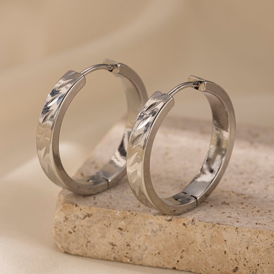 1 Pair Simple Circle Stainless Steel Gold Color Hoop Earrings Picture4