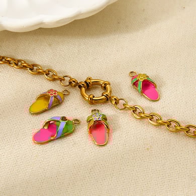 1 Piece Simple  Classic Heart Chain Food Stainless Steel Chain Necklaces h5 Picture2