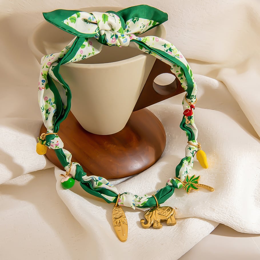 1 stuk stoffen hanger ketting Afbeelding4