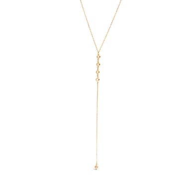 1 collar con colgante de acero inoxidable dorado con borlas delicadas para mujer h5 