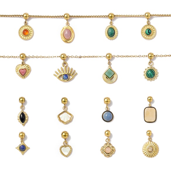 1 Piece Retro Devil's Eye Natural Stones Women's Pendants