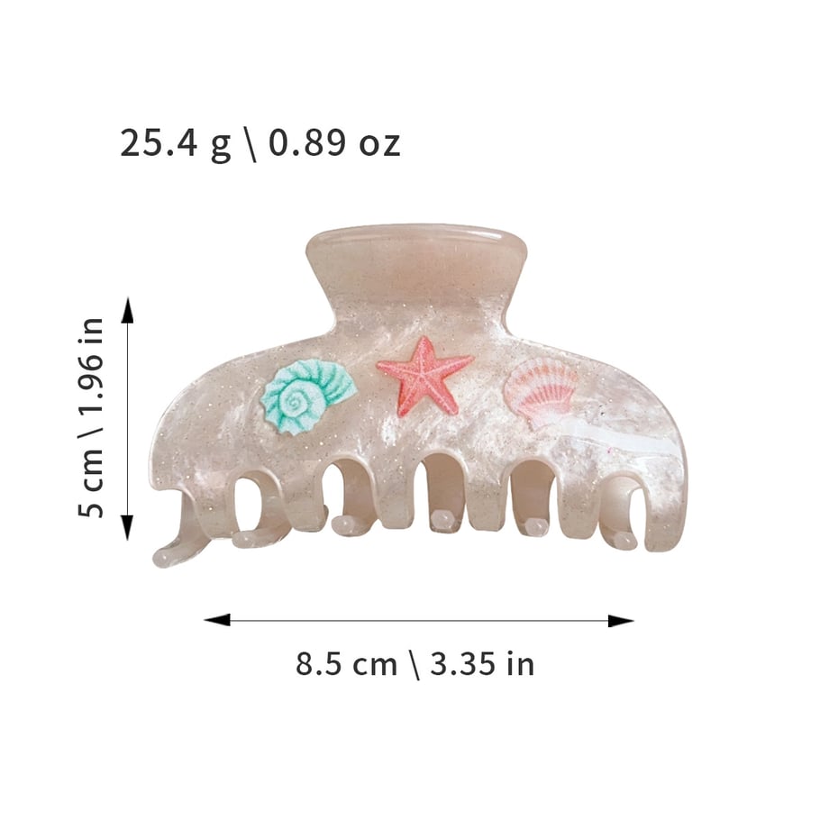 1 Piece Vacation Starfish Acrylic Women's Hair Claws Picture5