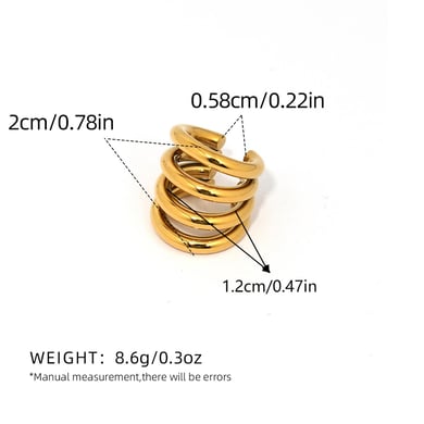 1 Stück einfache Ohrmanschetten aus Edelstahl in verschiedenen Farben und Gold für Damen h5 Bild2