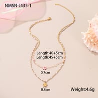 NMSN-J435-1 Oil drop flower necklace 