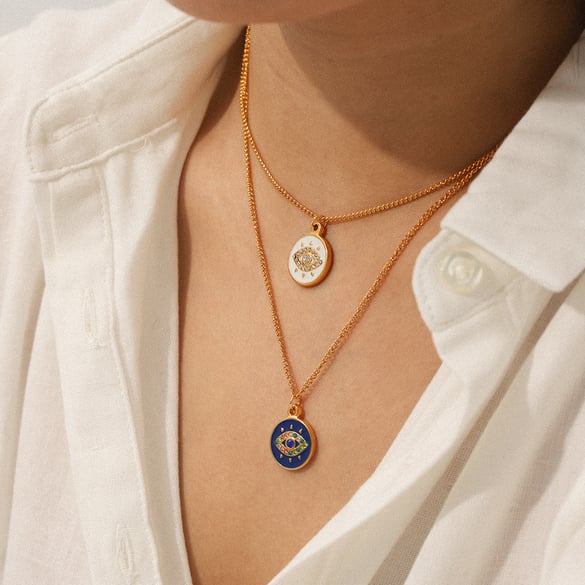 1 Piece Devil's Eye Stainless Steel  Women's Pendant Necklaces