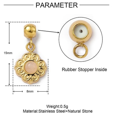 1 Piece Retro Devil's Eye Natural Stones Women's Pendants h5 