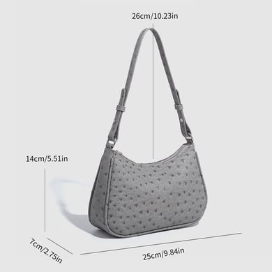 1 Piece Simple Fashion Classic Rivet PU Women's Shoulder Bags h5 