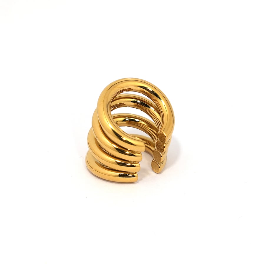 1 Stück einfache Ohrmanschetten aus Edelstahl in verschiedenen Farben und Gold für Damen 