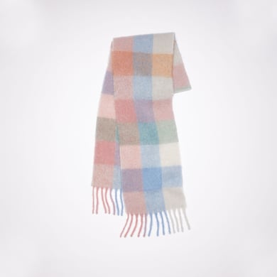 1 Stück klassischer karierter Polyester-Winterschal für Damen h5 