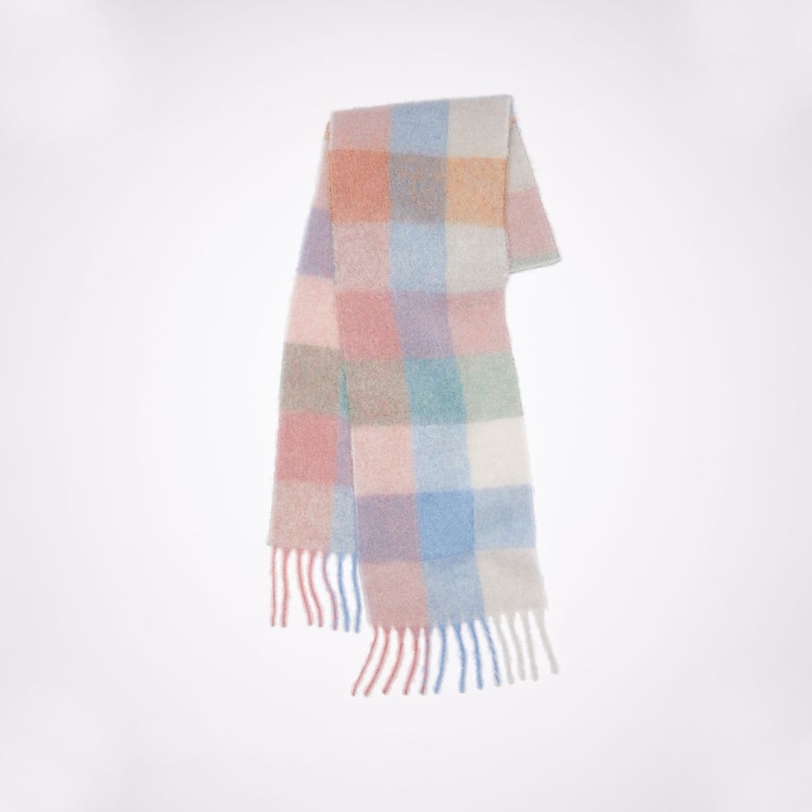 1 Stück klassischer karierter Polyester-Winterschal für Damen 